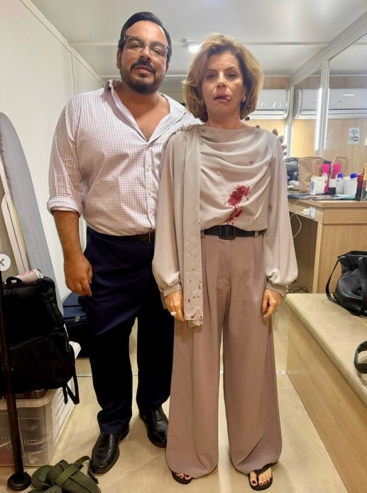 Débora Bloch posta bastidores do desfecho de Odete Roitman em ‘Vale Tudo’