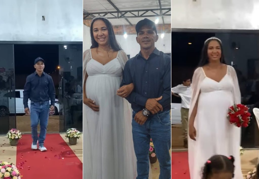 Noivo se casa usando boné no TO e viraliza: ‘Foi do jeito que se sentiu bem’, diz esposa